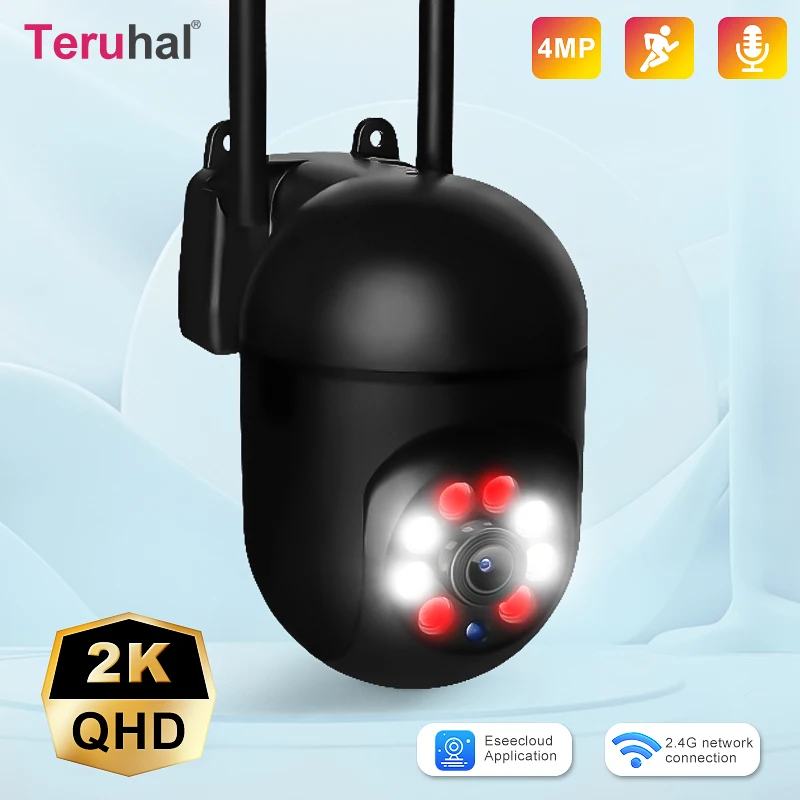 

Беспроводная Wi-Fi камера 2K HD для наружного и внутреннего видеонаблюдения, умная домашняя камера с ночным видением