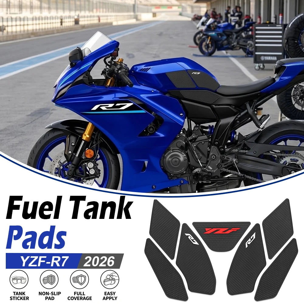 For Yamaha YZF R7 YZFR7 YZF-R7 2026 New Motorcycle Rubber Fuel Tank Pad Side Knee Sticker Scratch-Resistant Traction Grip Kits