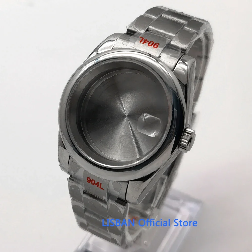 

Lisban 36mm 39mm Silver Watch Case Sapphire Glass fit for NH35 NH36 ETA2824 2836 Mingzhu DG2813 3804 Miyota8215 PT5000 Movement