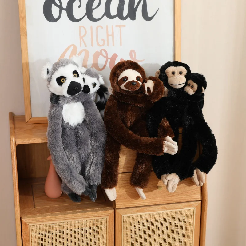 50/70CM Schöne Lange Arm Affe Suspension Plüsch Spielzeug Kreative Simulation Ausgesetzt Faultier Orang-utan Lemur Plushie Kissen puppe – Detail 22