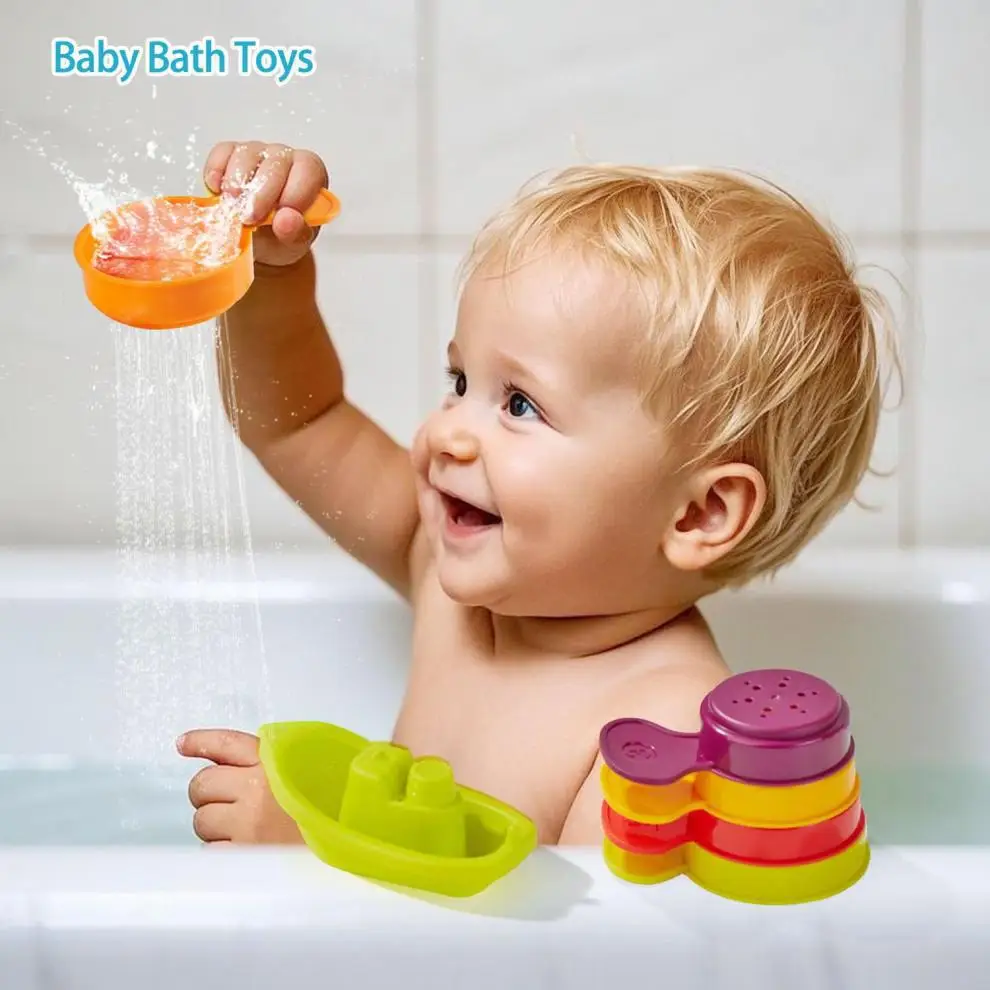 Early childhood education for infants and young children, preschool puzzle, layered music, colorful floating boat, summer water