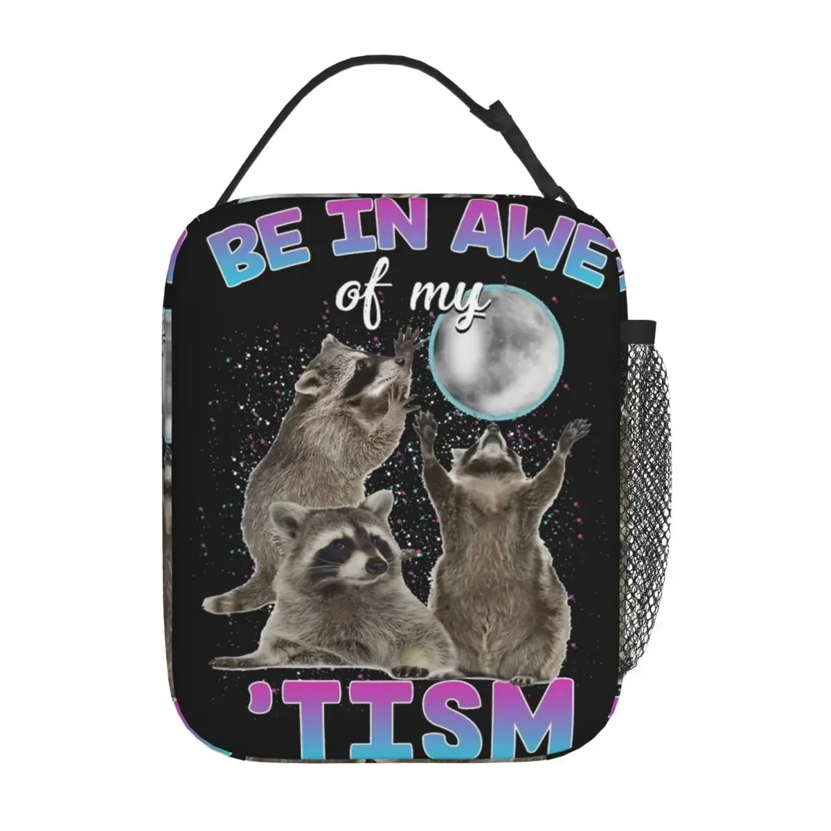 Rizz Em With The Tism Insulated Lunch Bags Funny Animal Food Bag Leakproof Thermal Cooler Bento Box For Travel