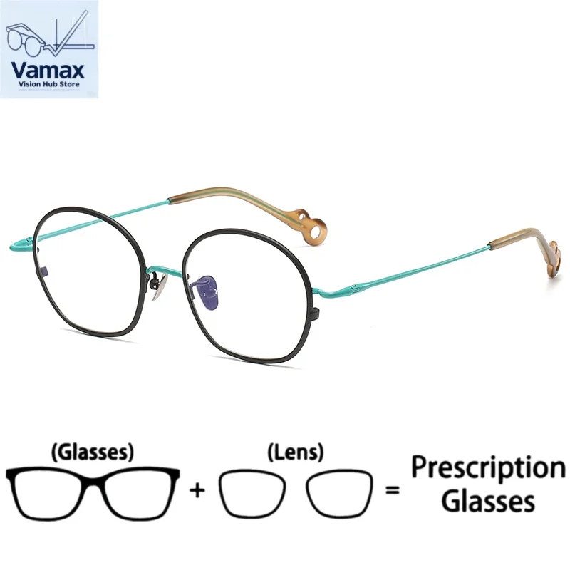 

VAMAX Round Element New Vintage Stylish Unisex Titanium Eyeglasses Frame