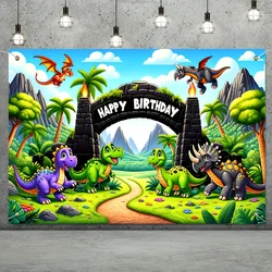 Dinosaur Jungle Arch Birthday Banner - 71X44 