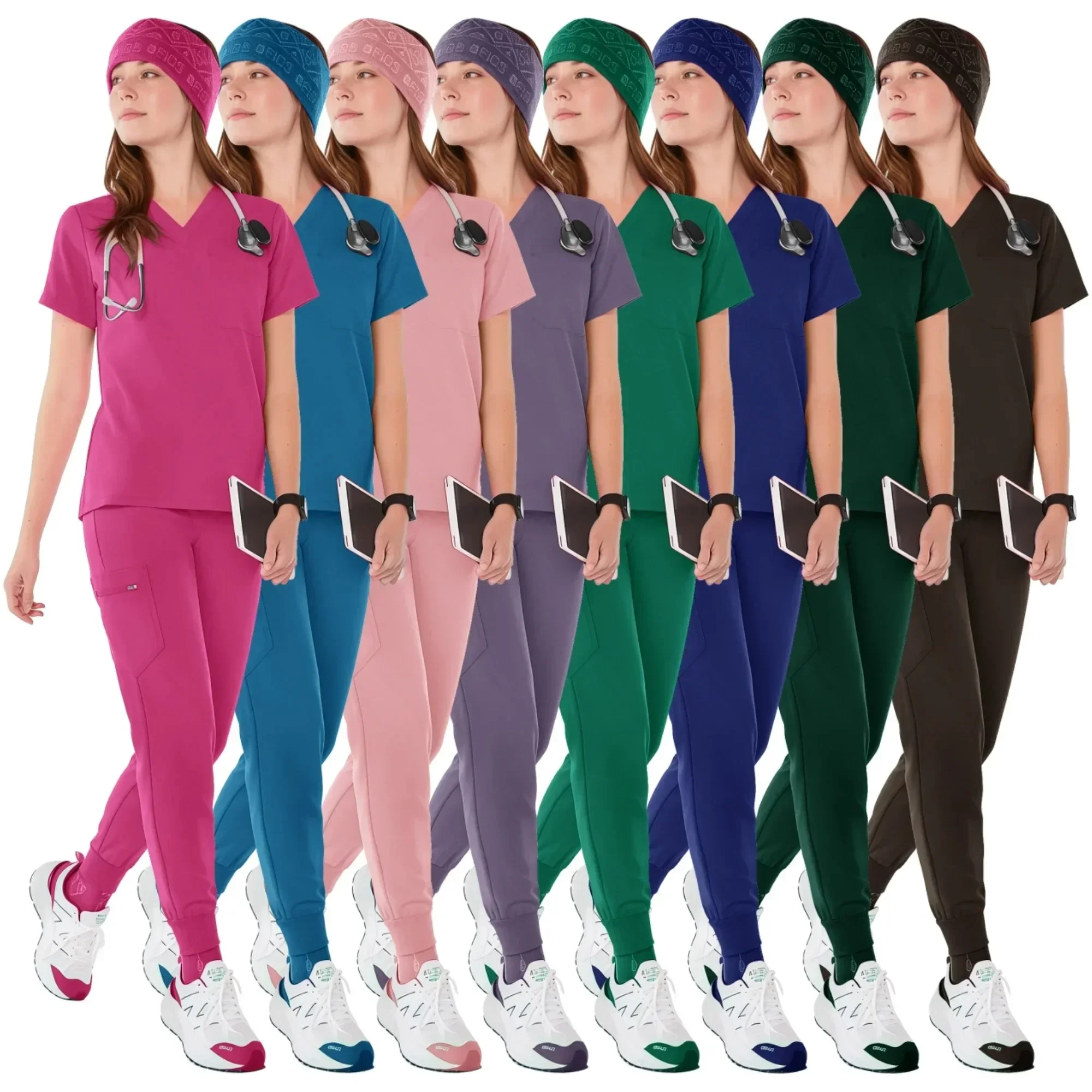 Thickening type Unisex Nurse Hospital Accessories Medical Surgical Women Gown Pharmacy Healthcare Work Wear Soft Scrub Suit