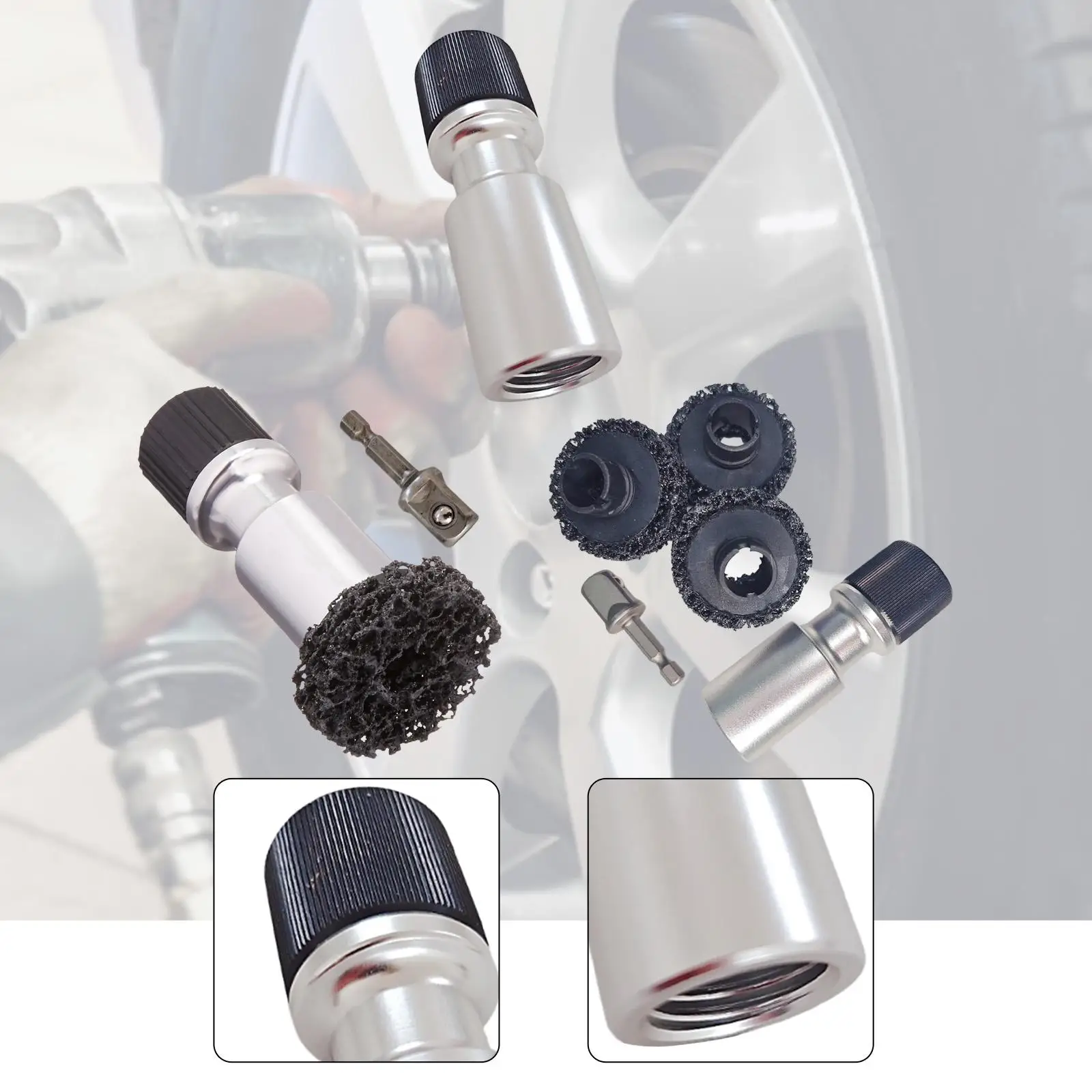 

Wheel Hub Stud Rust Removal Tool Axle Maintenance Multiuse Bolt Rust Remover