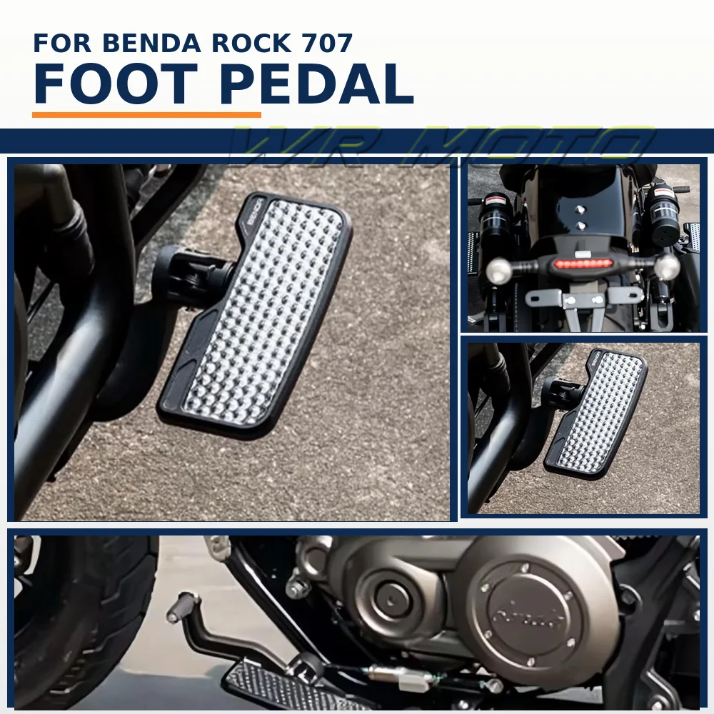 Motorcycle Modified Widened Enlarged Front Footrest Foot Peg Pair Fit For BENDA ROCK 707