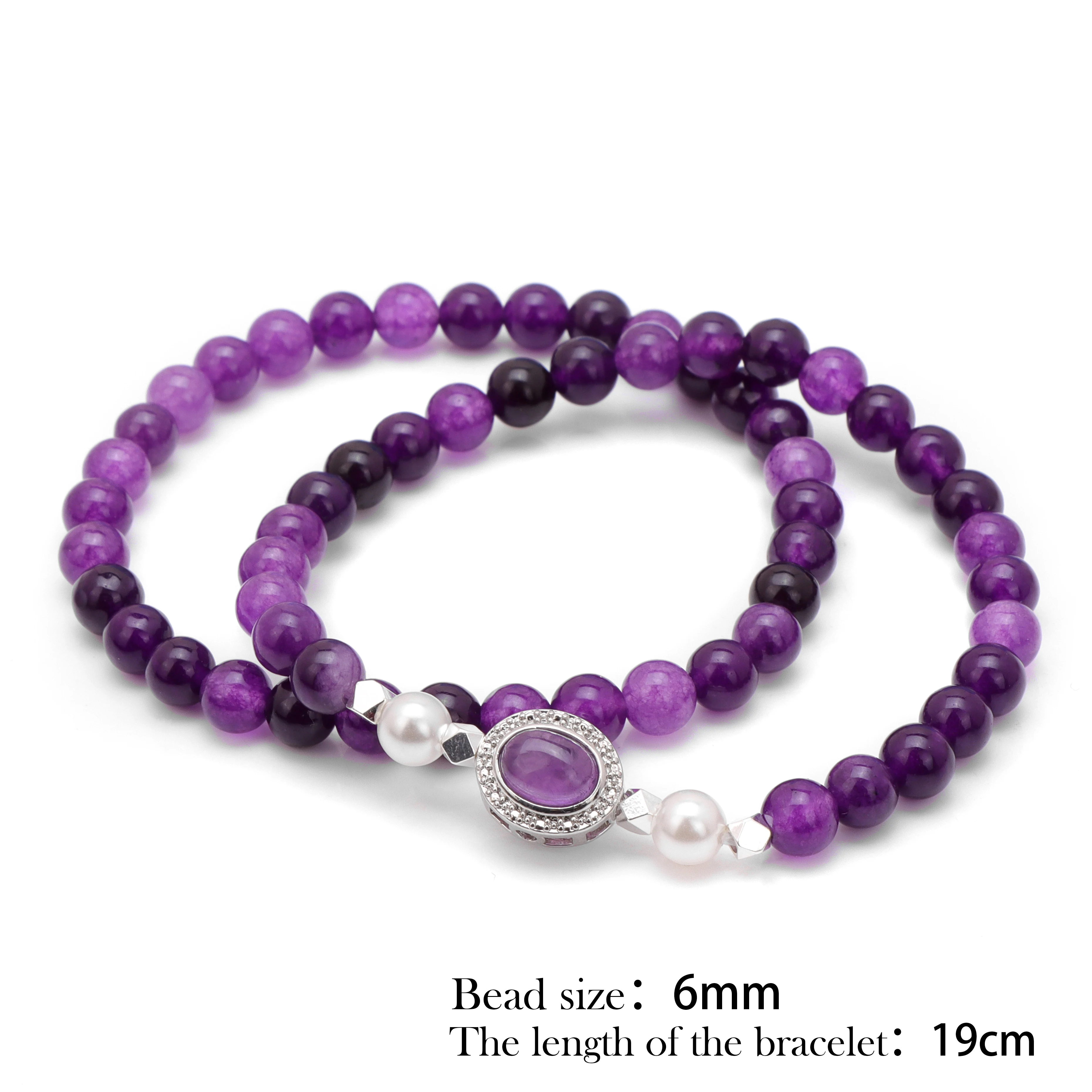 Blue Lapis Lazuli Gem Charm Bracelet 2Pcs Lapis Lazuli Moonstone Bead Bangle New Fashion Jewelry Gift For Women Friend Couple