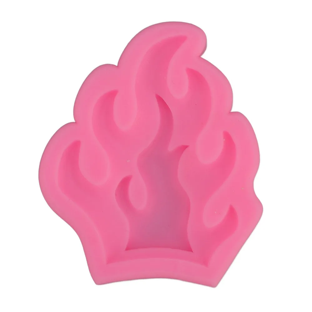 4pcs Flexible Non Stick Fondant Mould Easy Release Fire Shape Silicone Chocolate Molds Fire Shape Baking Molds Baking