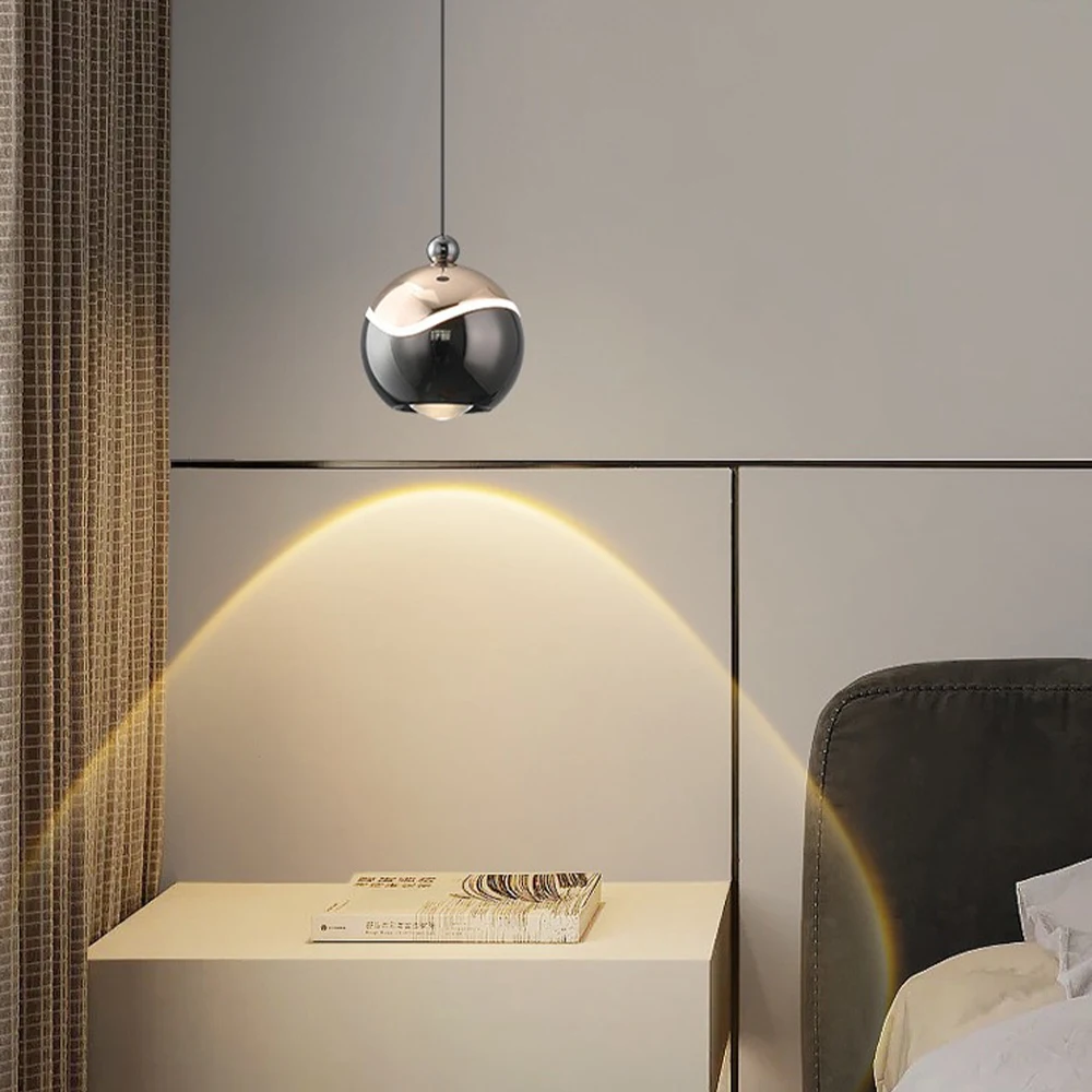 

Bedroom Headboard Chandelier LED Free Lift Tricolor Variable Light Voice Remote Control Living Room Atmosphere Decorative Light