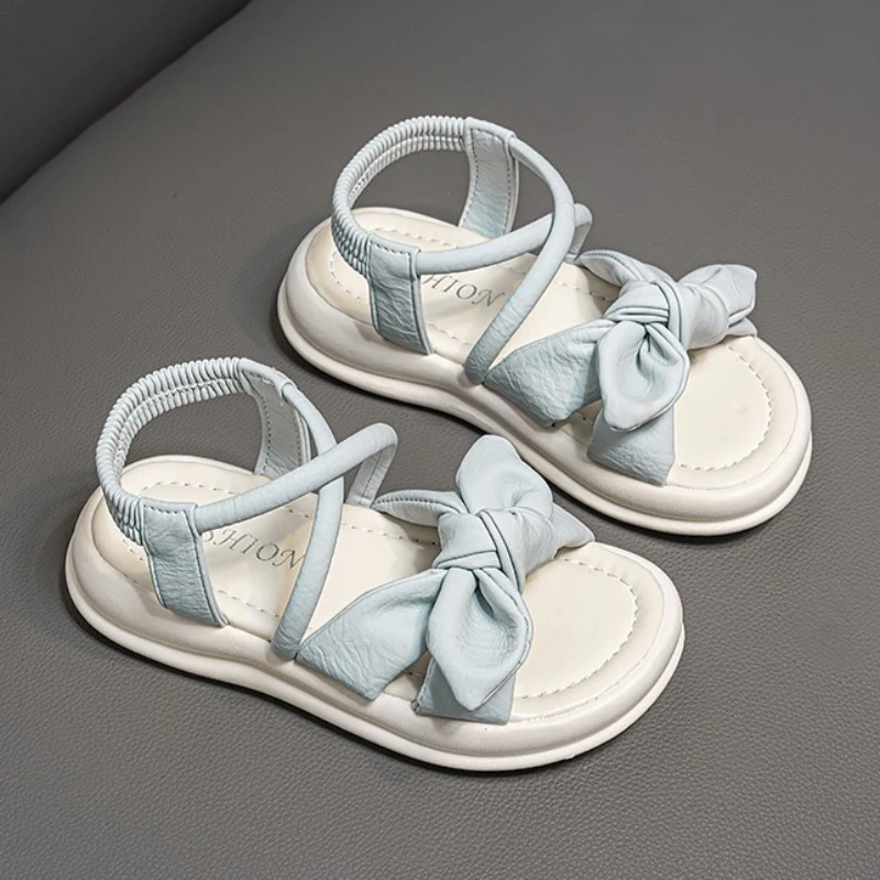 New Fashionable Girls Sandals Summer Bow Princess Sandals 3-14 Years Old Students Children Outside Wearing Versatile Sandals