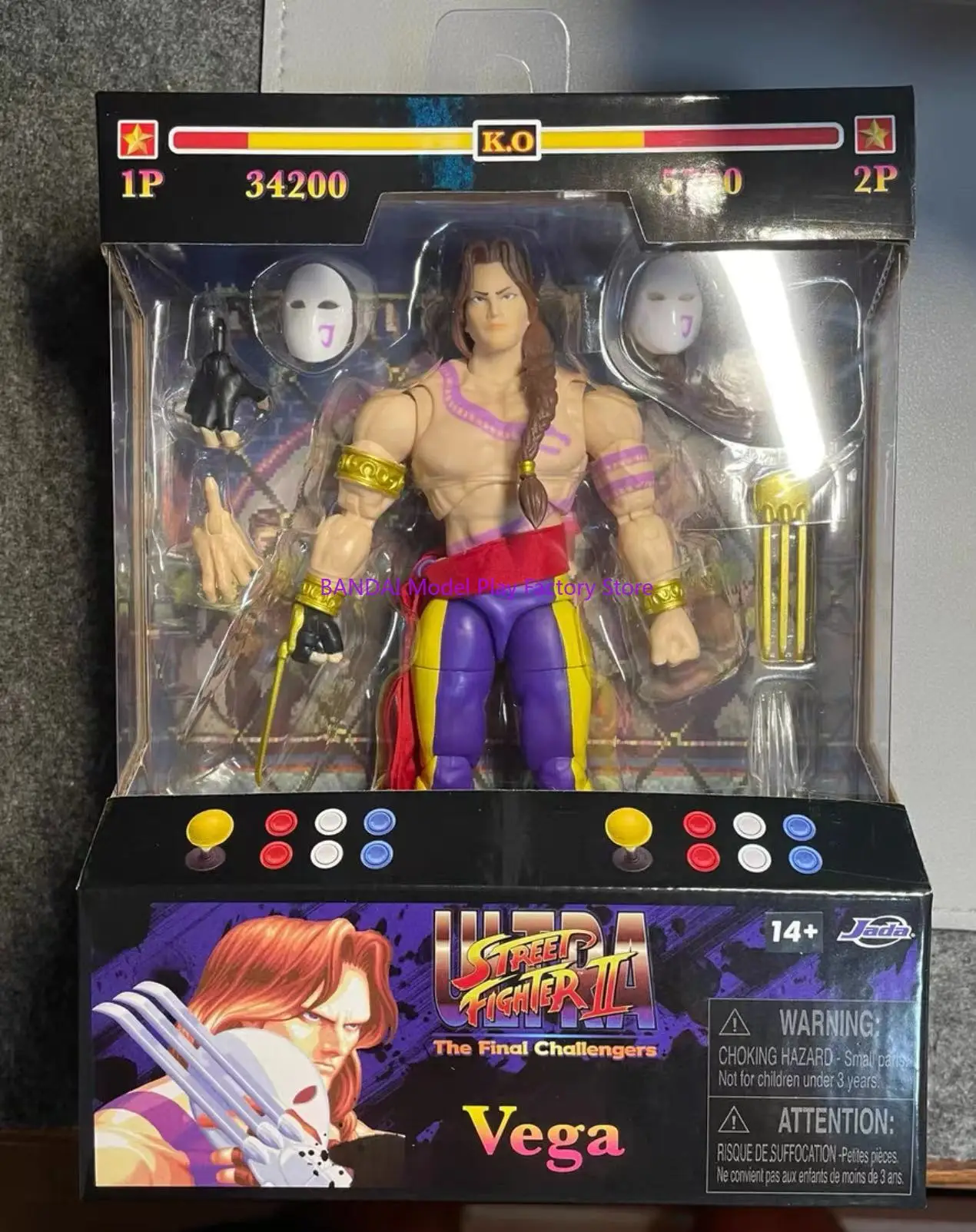 100% الأصلي جادا اللعب 1/12 ستريت فايتر 4 موجة الباروك ساجات بلانكا عمل الشكل اليد لعبة مجسمة الرسوم المتحركة تحصيل هدية #3