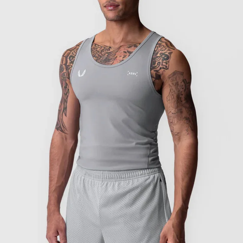 

Men's Compression Gym Tank Top Fitness Singlet Bodybuilding Workout Stringer Quick Dry Training Sleeveless Shirt Running Vest