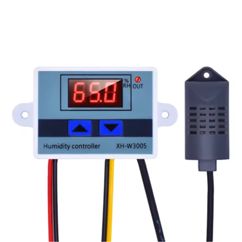 12V 24V 220V XH-W3005 Digital Humidity Controller Humidistat Hygrometer Humidity Control Switch Regulator + Humidity Sensor