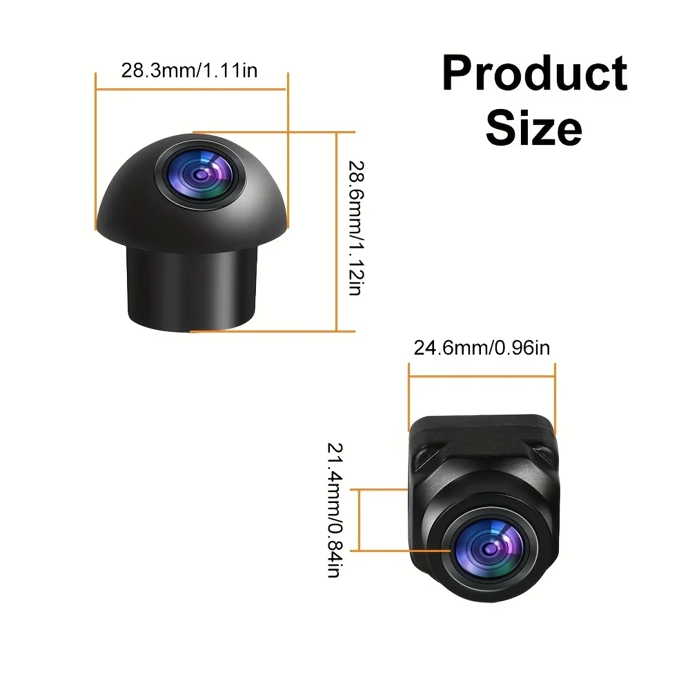 Car Reverse Camera 360 Degree Panoramic High-Definition Full-Color Front+Rear+Left+Right Surround View AHD1080P/720P Suitable