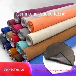 Thickend Self-adhesive Suede Fabric By The Meter for Upholstery Car Interior Gift Box Sewing Cloth Four Sided Elastic Wearable