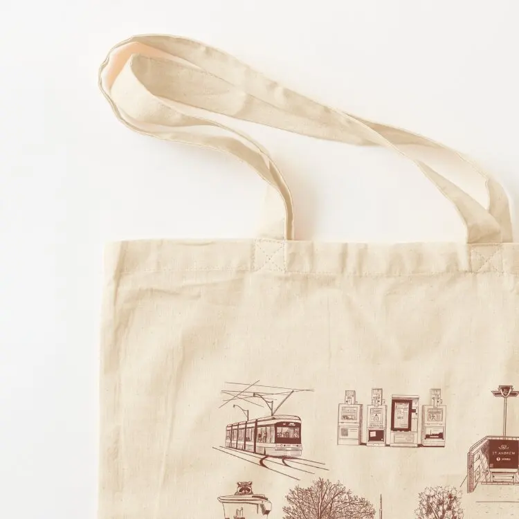 Toronto Toille De Jouy - Red and White Tote Bag Gift bag tote bags men shopping cart bags bags luxury women