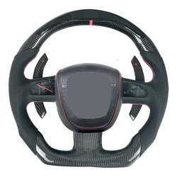 Car Customized Carbon Fiber Car Steering Wheel Fit For Audi A3 A4 A5 A6 A7 Q3 Q5 Q7 2012 2013 2014 2015 2016