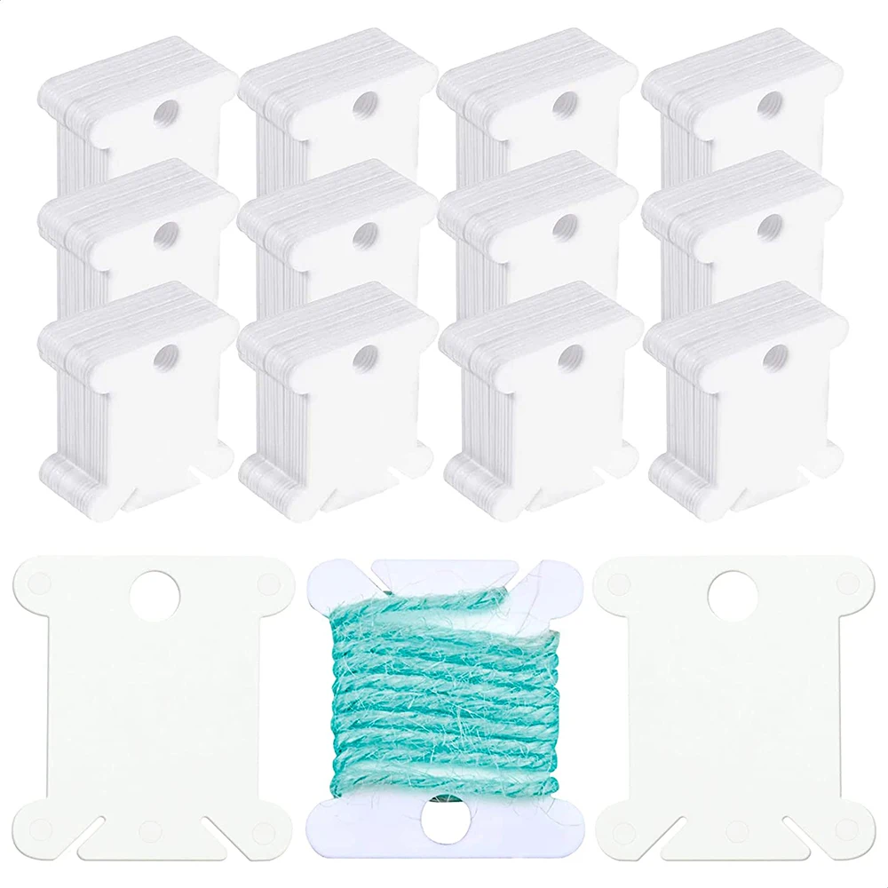 

30/120Pcs Plastic Floss Bobbins Embroidery Floss Organizer for Thread Cards Cross Stitch Floss Holder Embroidery Floss Bobbins