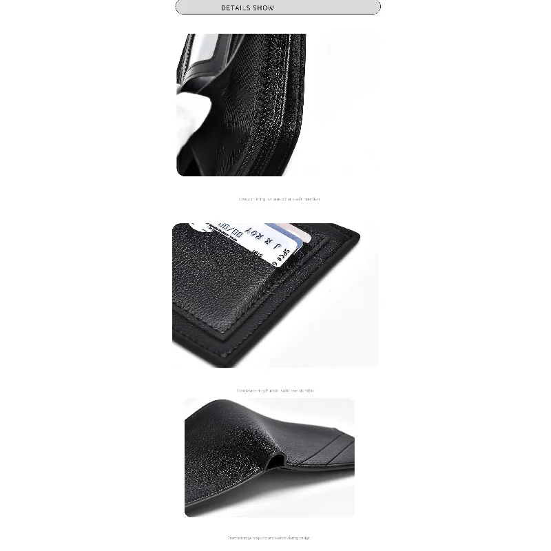 Men's Short Wallet Large Capacity Multi-Function Driver's License Card Holder Slot
