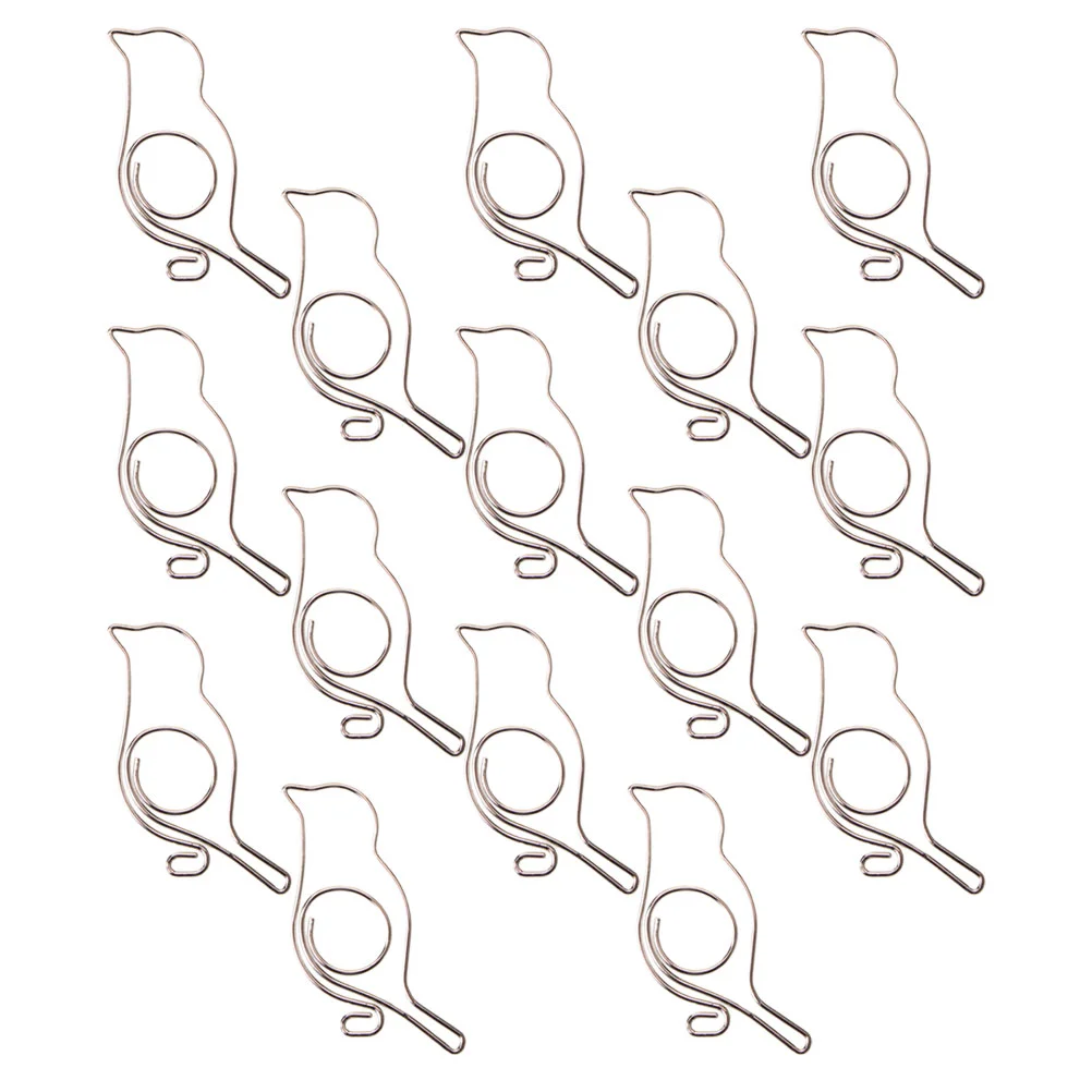 

20 Pcs Paper Clip Creative Clips School Supplies Stylish Clamps Metal Household Novel Portable Practical Fashion