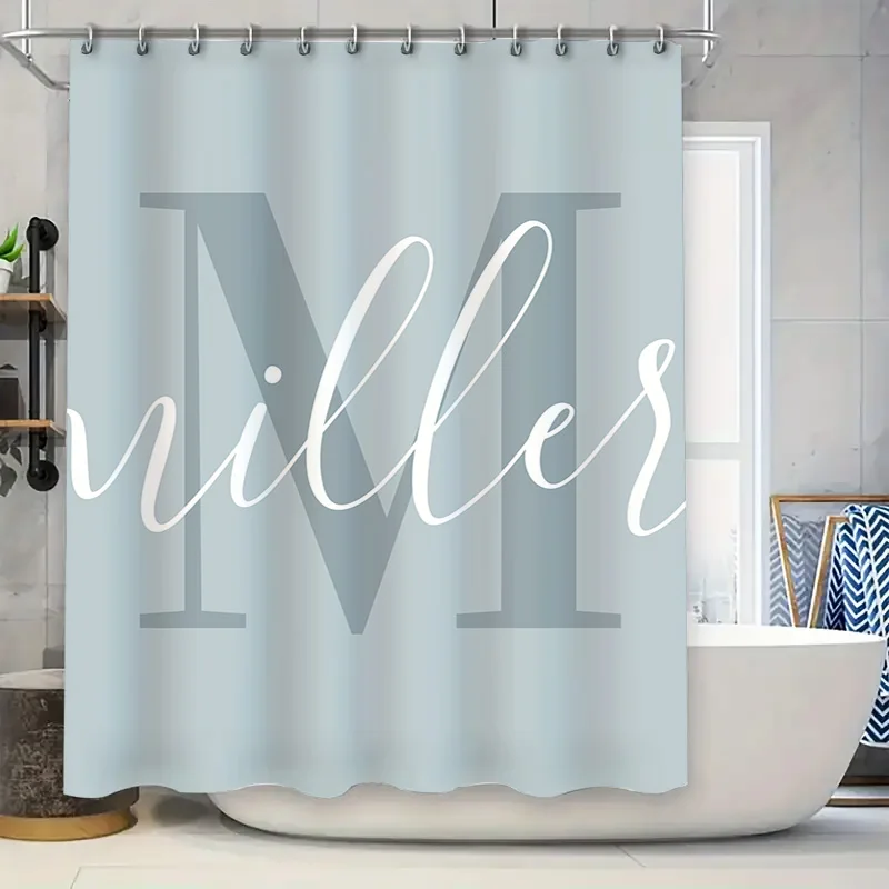 Modern Luxury Personalized Shower Curtain Miller Edition for Bathroom Decor would work well as a 128-character AliExpress title