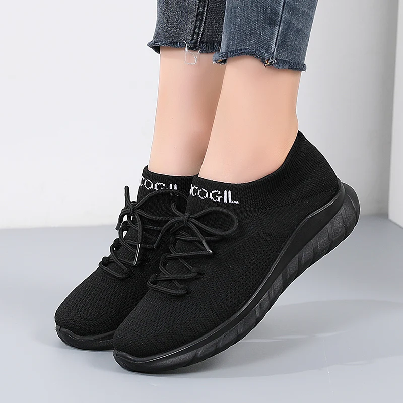 A pair of youth simple all-match running sneakers, lace-up adjustable design, flexible comfy sole sport shoes MF-2350LF