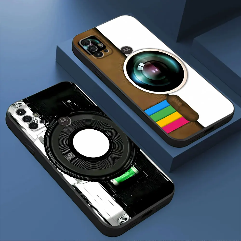 Retre Camera Phone Case for Motorola Moto G31 G51 G73 G60s G71 G72 G50 G60 G32 G22 G52 G53 G30 Cover Silicone Funda