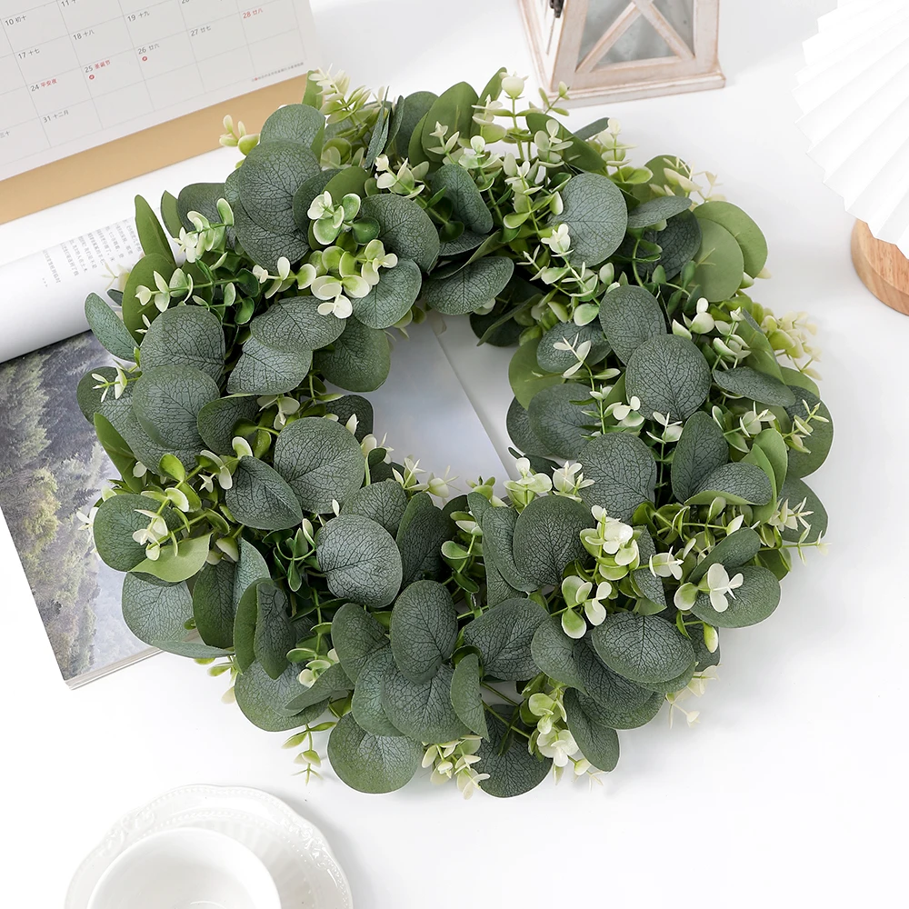 30/40CM Artificial Eucalyptus Garland Fake Plants for Home Decor Wall Hanging Doors Windows Wreath Garden Wedding Decoration