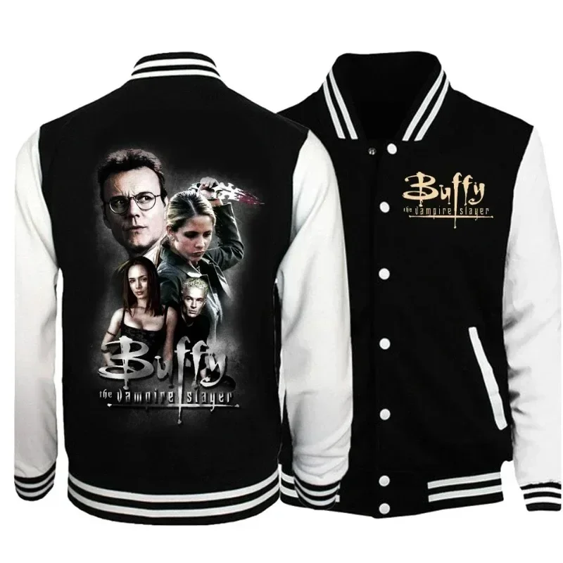 2024 Hot Usa Tv Series Movie Buffy The Vampire Slayer Classic Unisex Baseball Jacket Uniform Hoodies Varsity Motorcycle Jackets