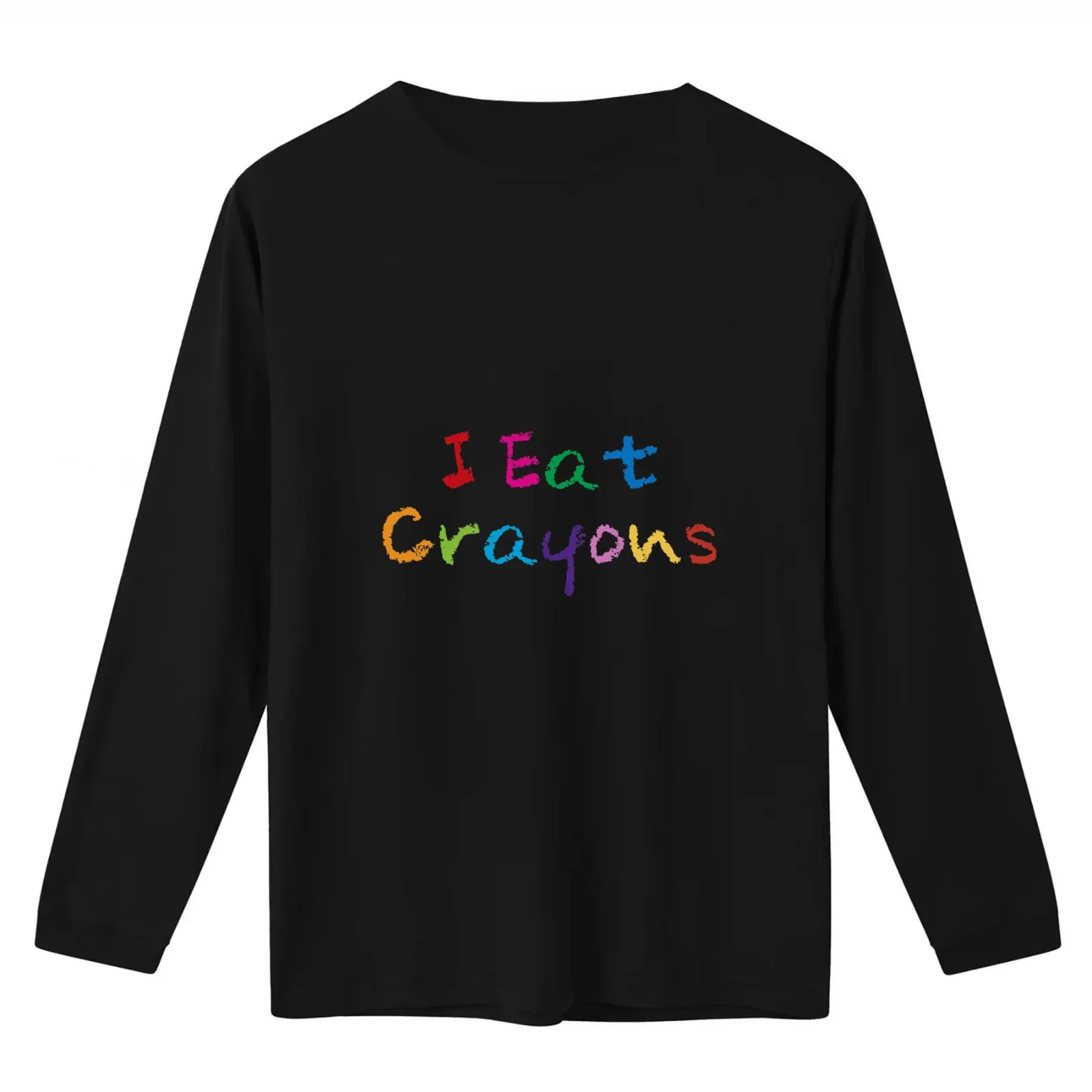 I Eat Crayons T-Shirt Summer Casual Cotton Tee Oversized Streetwear Tops Vintage Graphic Print Loose Fit Short Sleeve