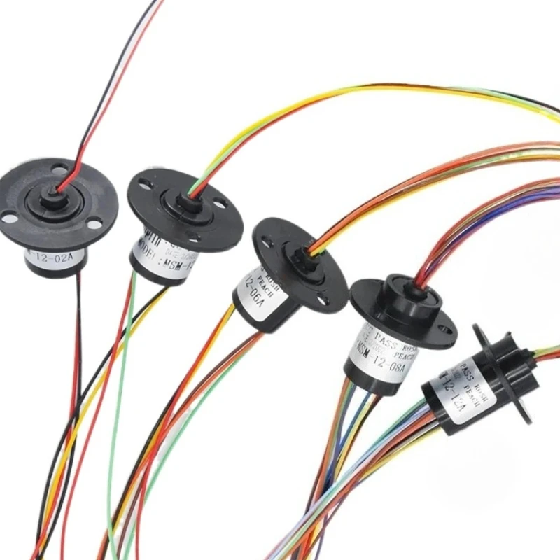 12.5mm Micro Slip Ring 3/4/6/8/12/18 Channel 2A Rotate Dining Table RC Model Chassis Infinite Rotation PTZ Gimbal Electric Rings