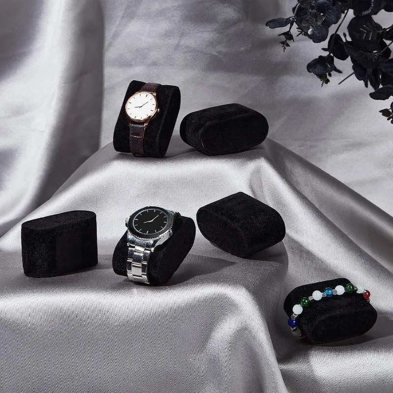 12pcs Jewelry Display and Storage Pillow - Black Velvet Bracelet Watch Bangle Storage Stand for Small Business Selling Home