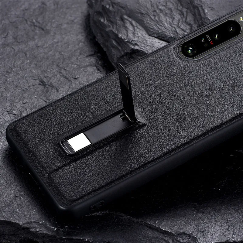 Stand Case For Sony Xperia 10 III PU Leather Case TPU+PC Shockproof Armor Cover For Sony 5 1 III X23 5 Ace II Phone Case Covers