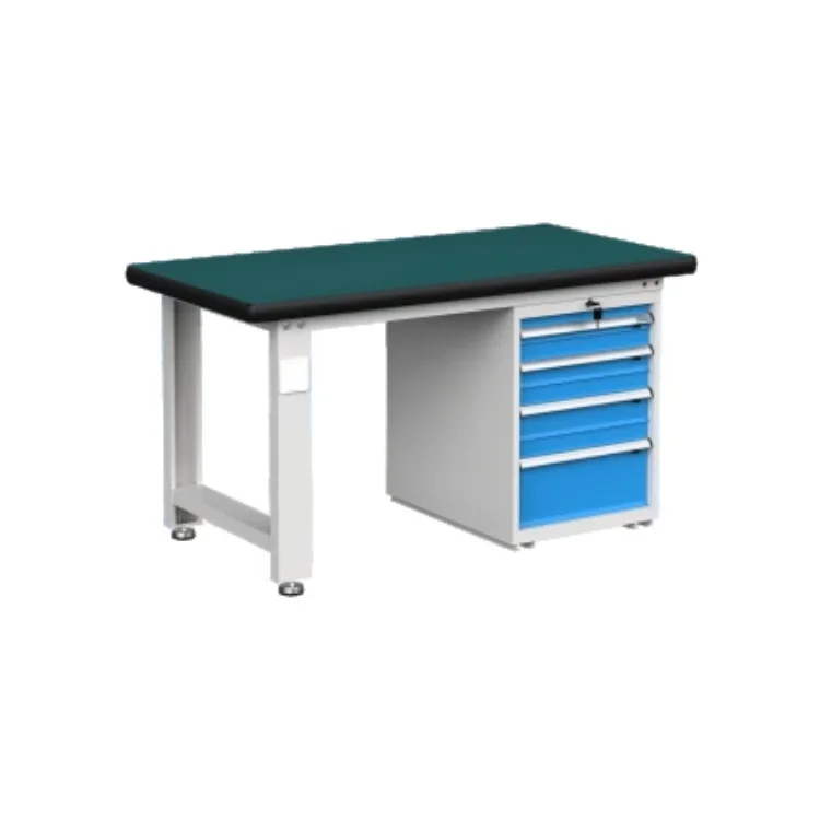 Heavy-Duty Industrial Safety Workbench Worktable with 4 Drawers Lighting Safety Workbench for Car Wash Workshop Garage Warehouse