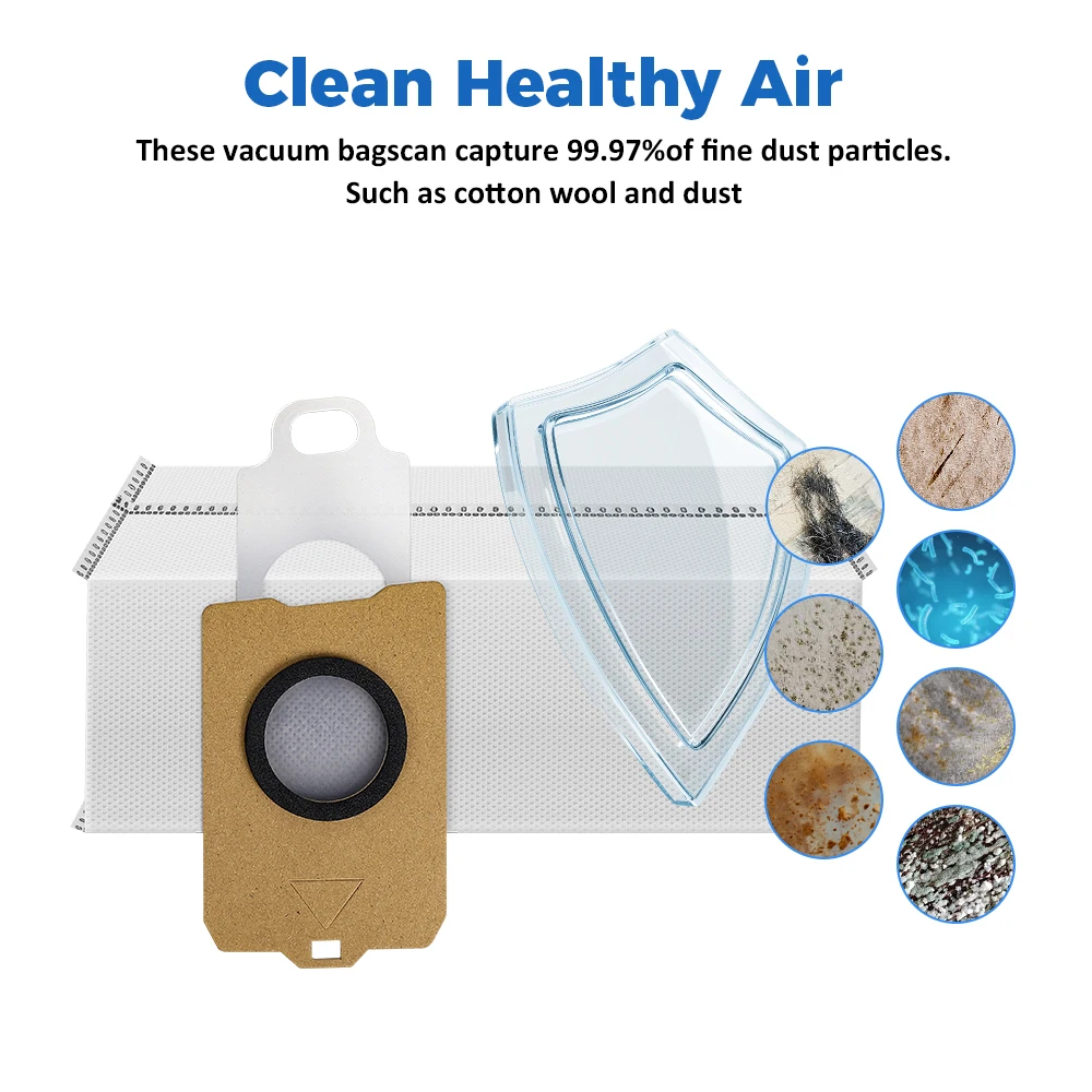 Vacuum Dust Bags for Narwal Freo Z Ultra for Narwal J5X Sweeping Robot Vacuum Attachments Dust Bags Accessories Spare Parts