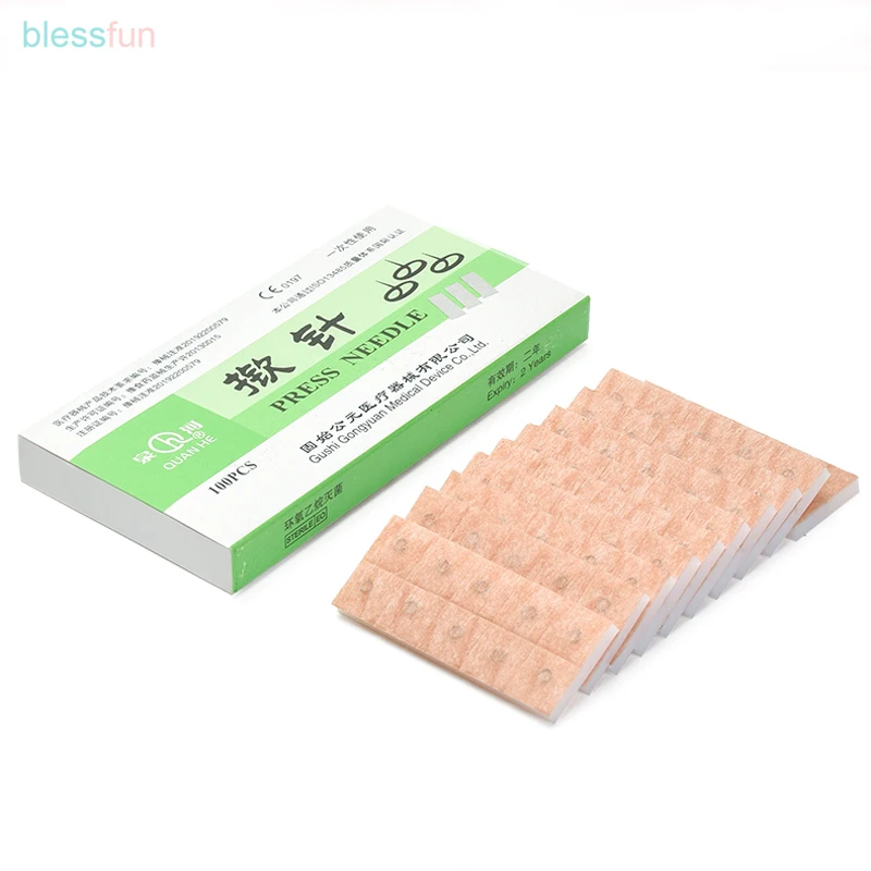 10Box 0.22*1.5mm Sterile Press Needle Auricular Acupoints Acupuncture Needle Skin Massage Stimulation Ears Stickers Wholesale