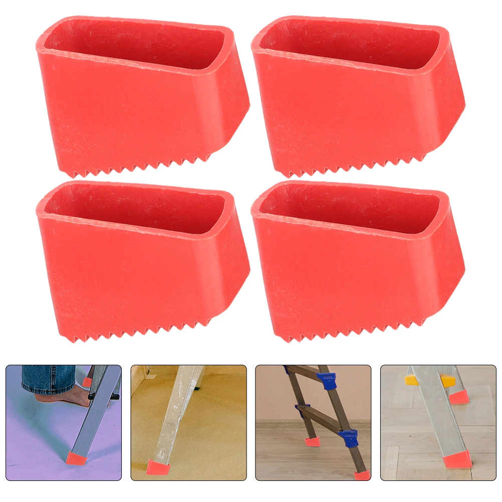 

6 Pcs Ladder Mat Foot Step Ladders Leg Protector Cover Rubber Feet Pads for Non-slip
