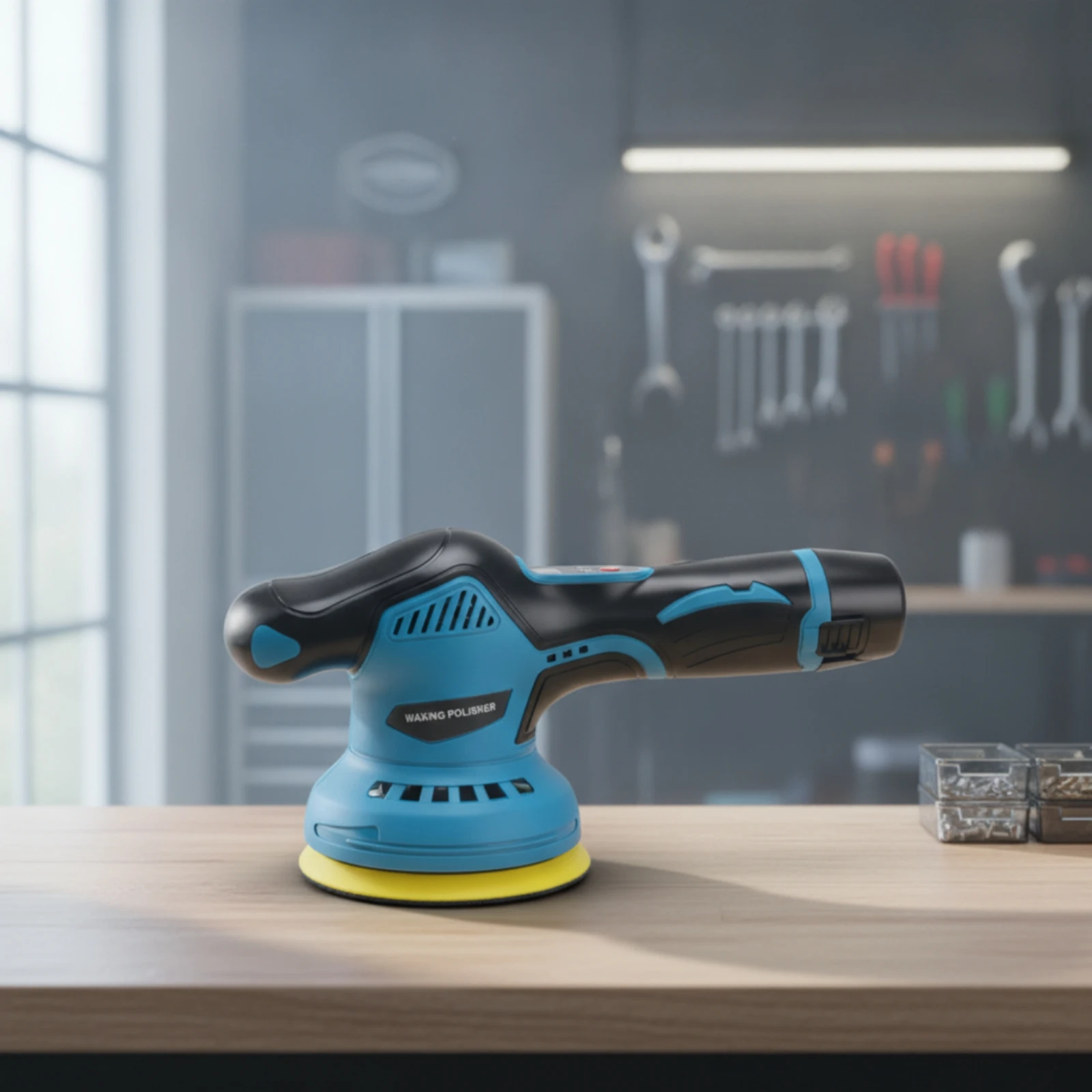 Cordless Polisher Compact Cordless Waxing Machine Handheld Polisher Portable Polishing Machine for Auto Care, Garage view 2