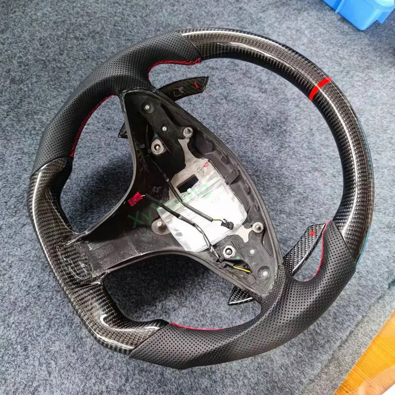 100% Real Carbon Fiber + Leather Steering Wheel For Mercedes-benz C200 W204 W207 W212 W218 E63 E200 E260 E300 E350 E550