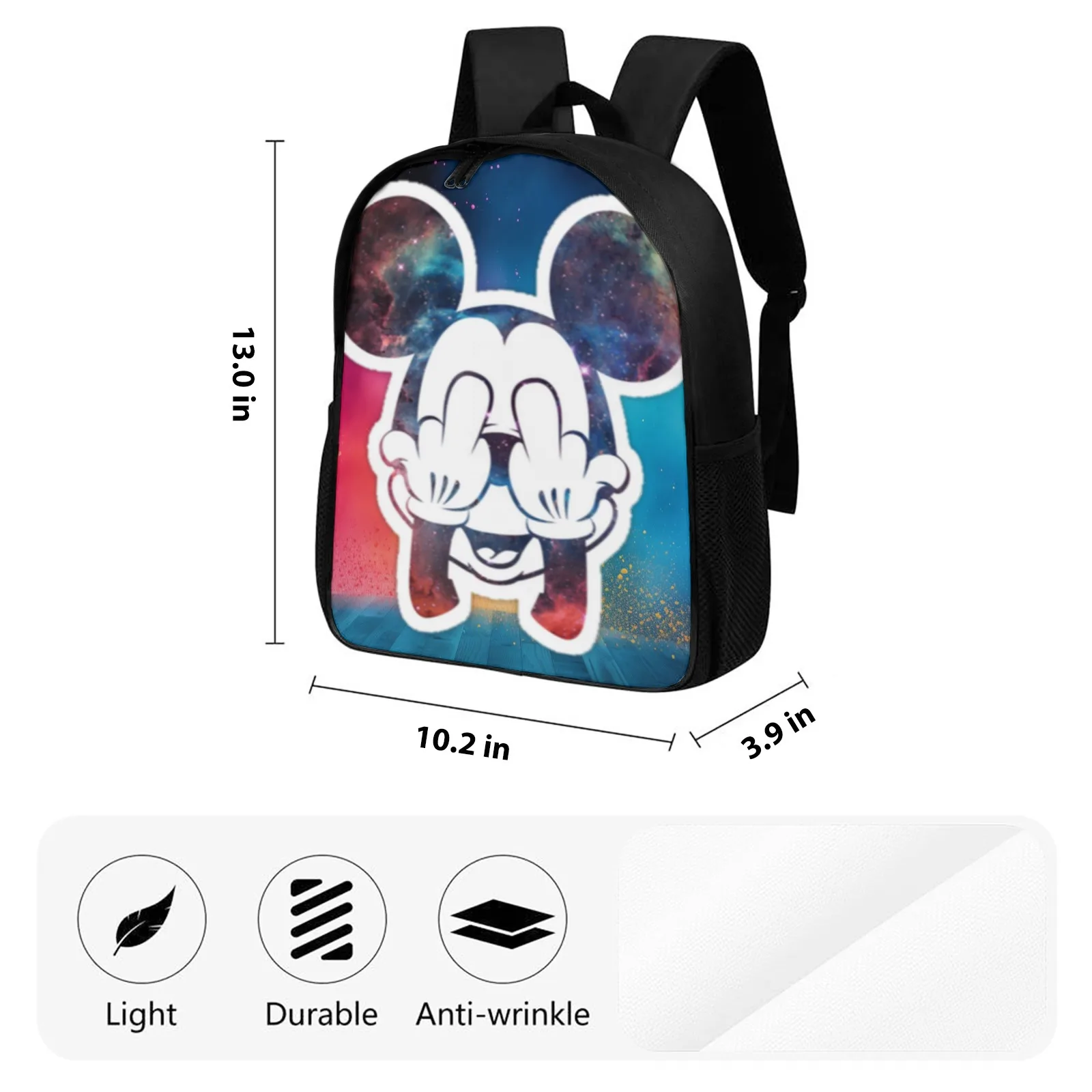 حقائب ظهر بتصميم لطيف من ميكي ماوس مطبوعة للأطفال حقيبة ظهر مدرسية حقيبة جامعية للنساء مقاس 12 بوصة حقيبة ظهر مدرسية #3