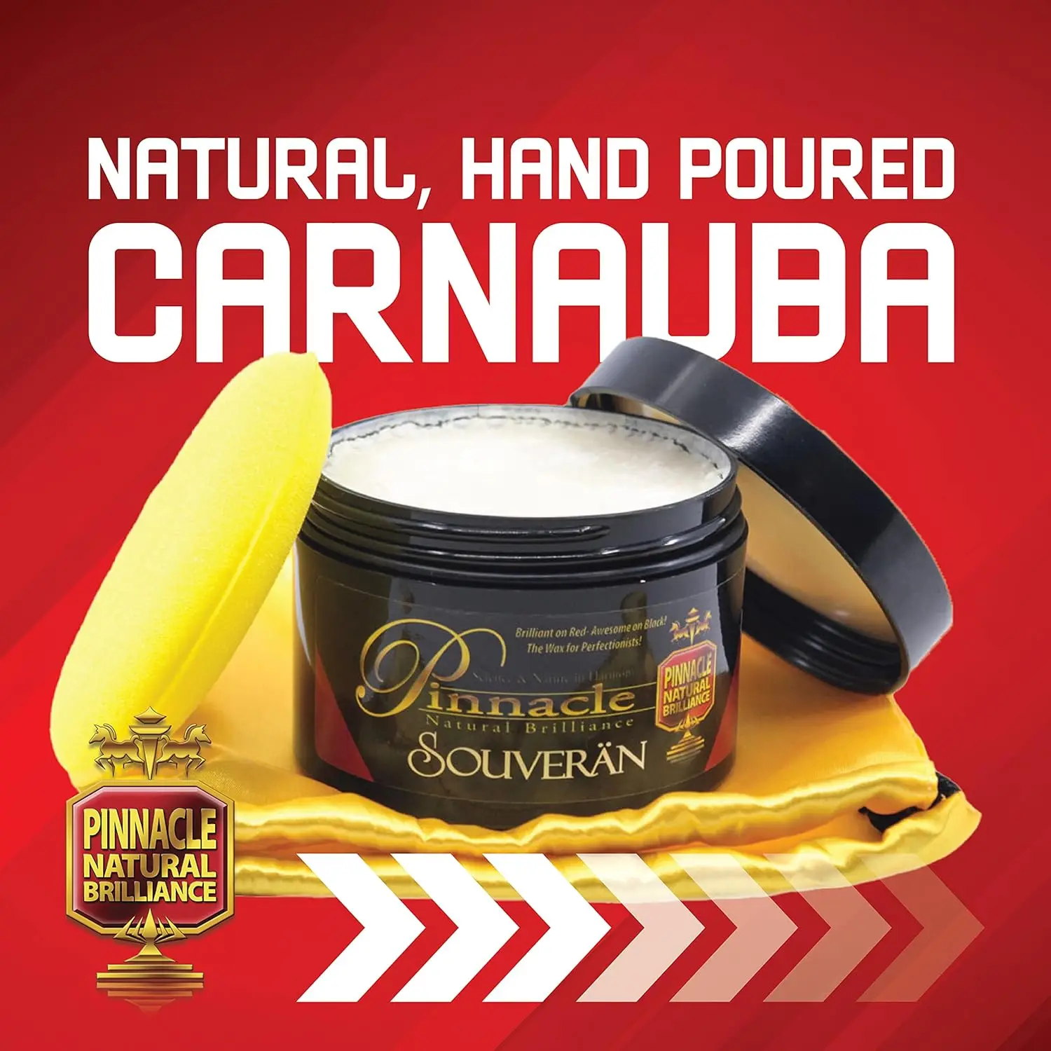 nacle Nautral Brilliance Souveran Wax - Unlock A Rich 3D Shine - Hand Poured Carnauba Wax - Stunning Gloss - 8 Oz.