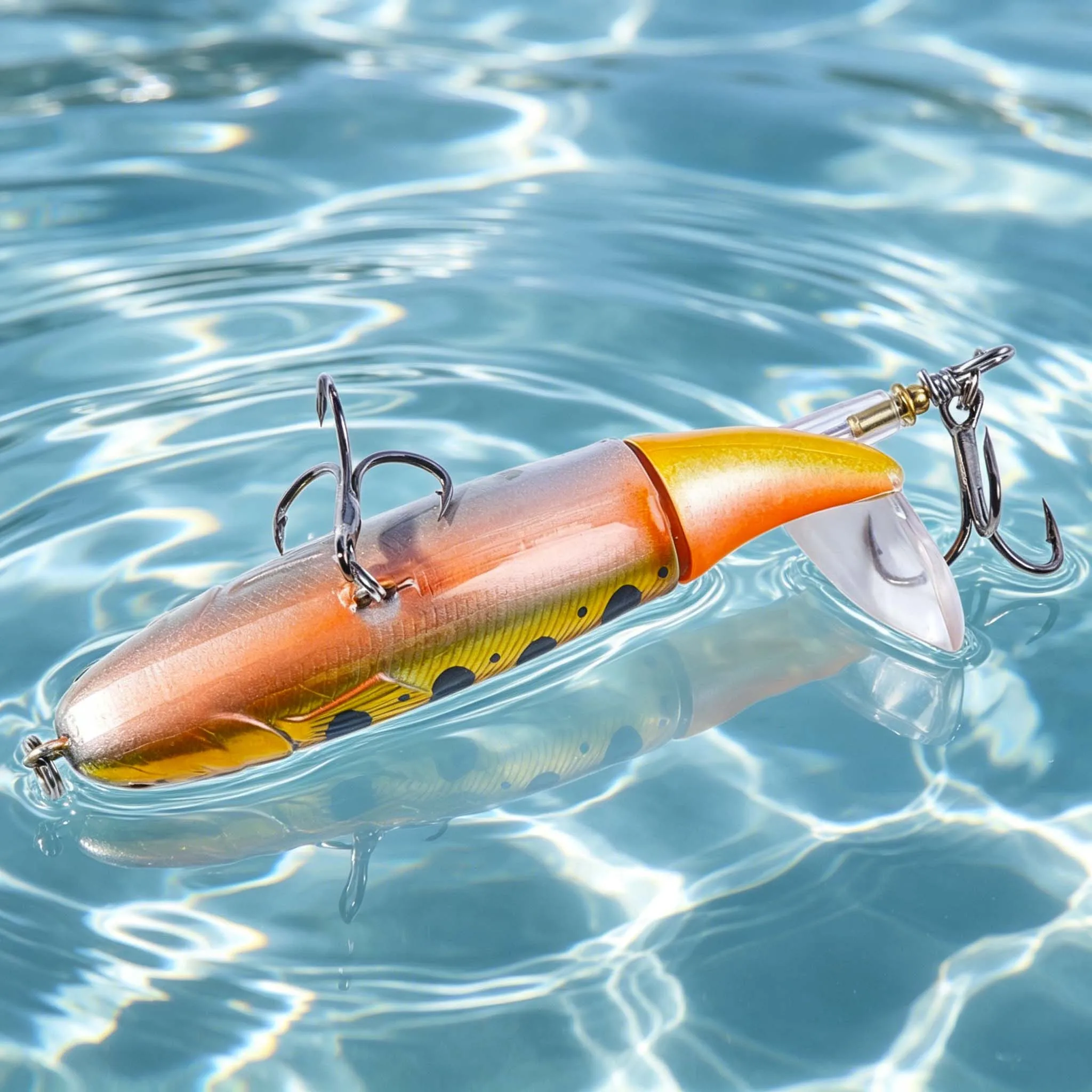 1PCS Whopper Fishing Topwater Popper Fishing Lure Artificial Hard Bait Soft Rotating Tail Fishing Tackle Fishing Bait view 4