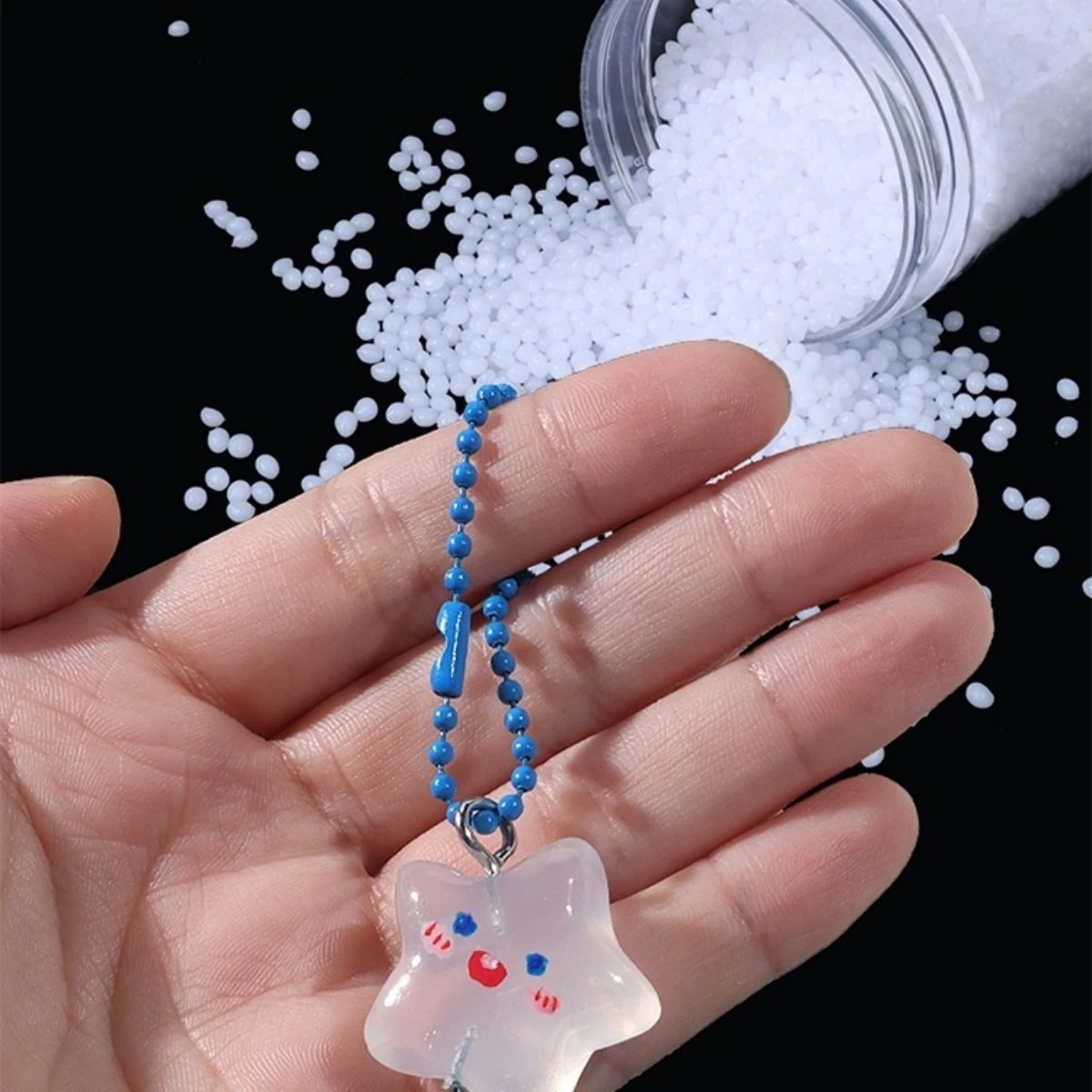 100g Free Resin DIY Material Kit, Self-Made Clay, Moldable Crystal Mud, Transparent Adhesive for Cute Pendants and Accessories