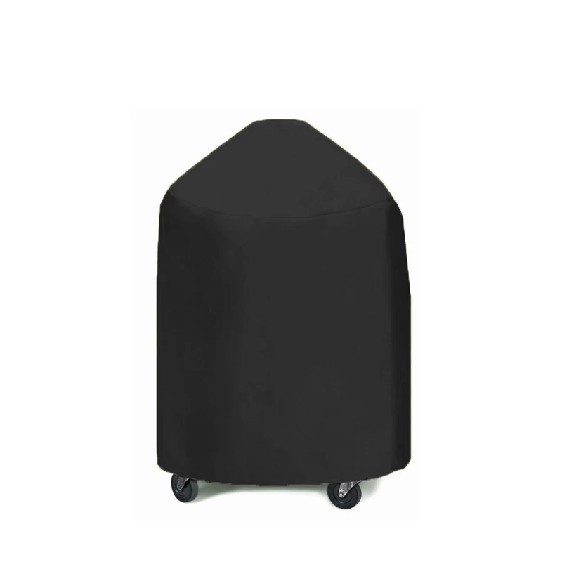 Black BBQ Grill Protective Cover, Dome Smoker Cover, Outdoor Barbecue Grill Coat, Custom Made Available, 24.5\