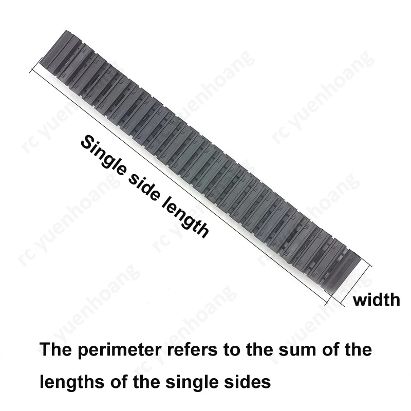 Simulated Rubber Track Thickened Snow Wheel Tracks DIY Model Accessories for Remote Controlled Excavator/Snow Tank/Off-roader