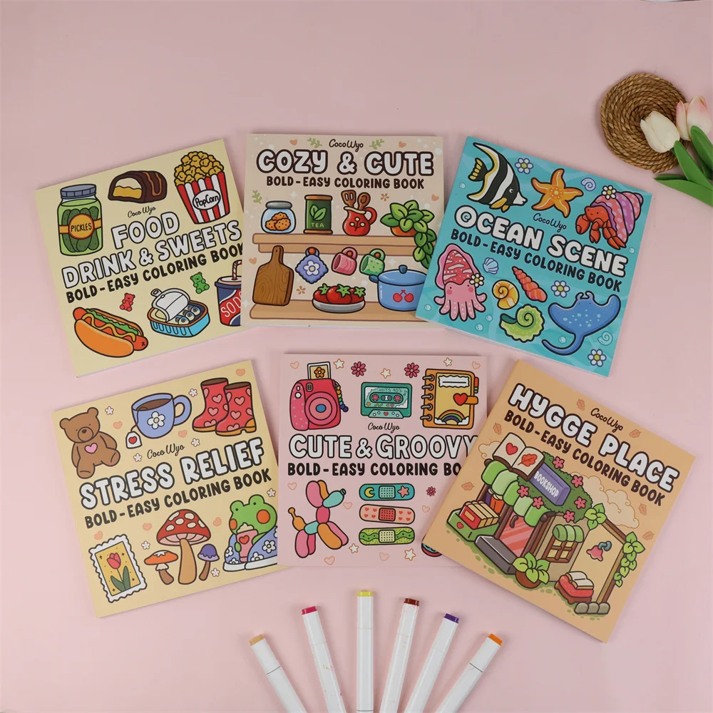 Coloring Book COZY FRIENDS Coloring Book For Adults And Teens Featuring Adorable Creatures for  Gifts