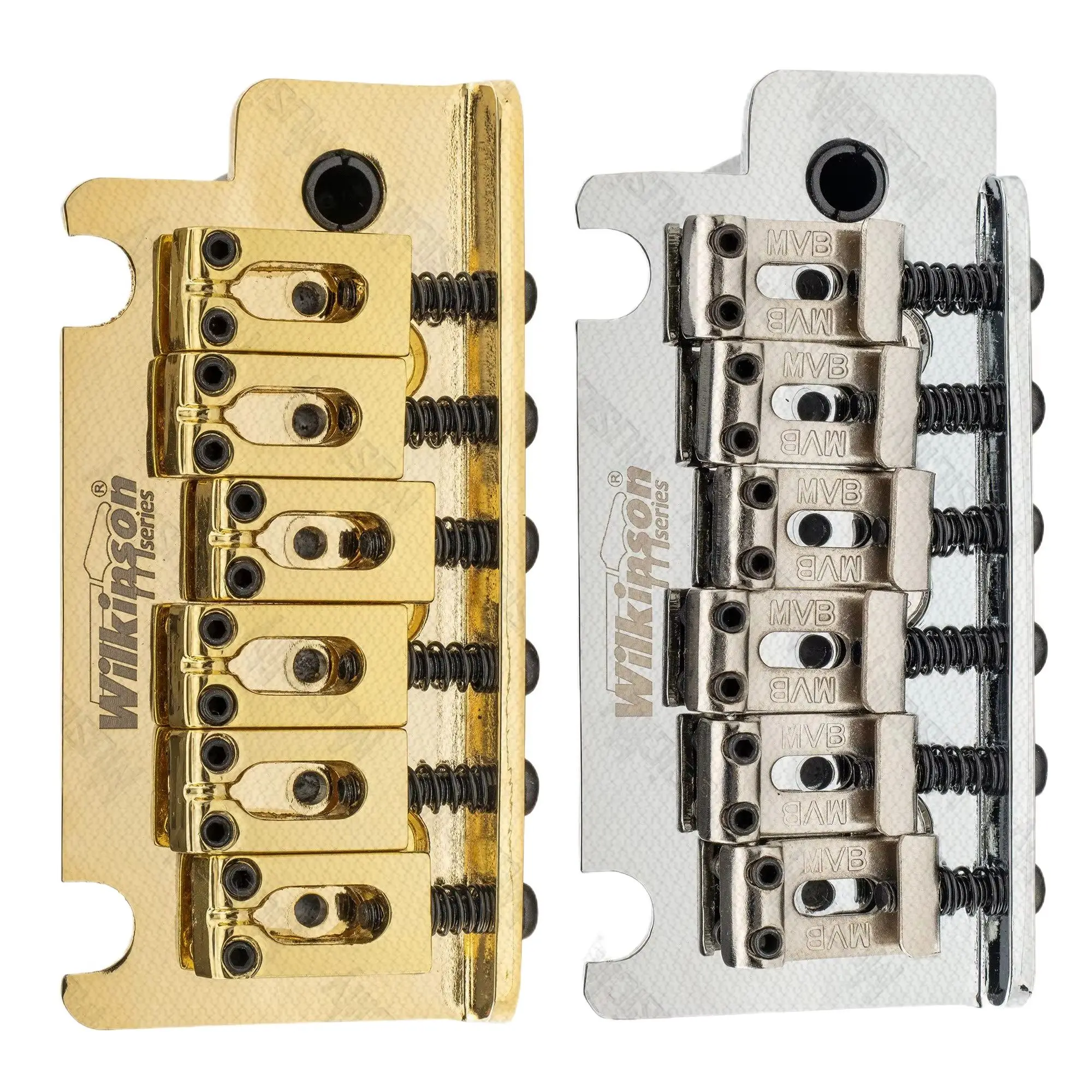 Wilkinson WOV05 /WOV06 2-Point Tremolo Bridge for ST Style Electric Guitar, Vintage/Modern Saddles for F/D/Squ