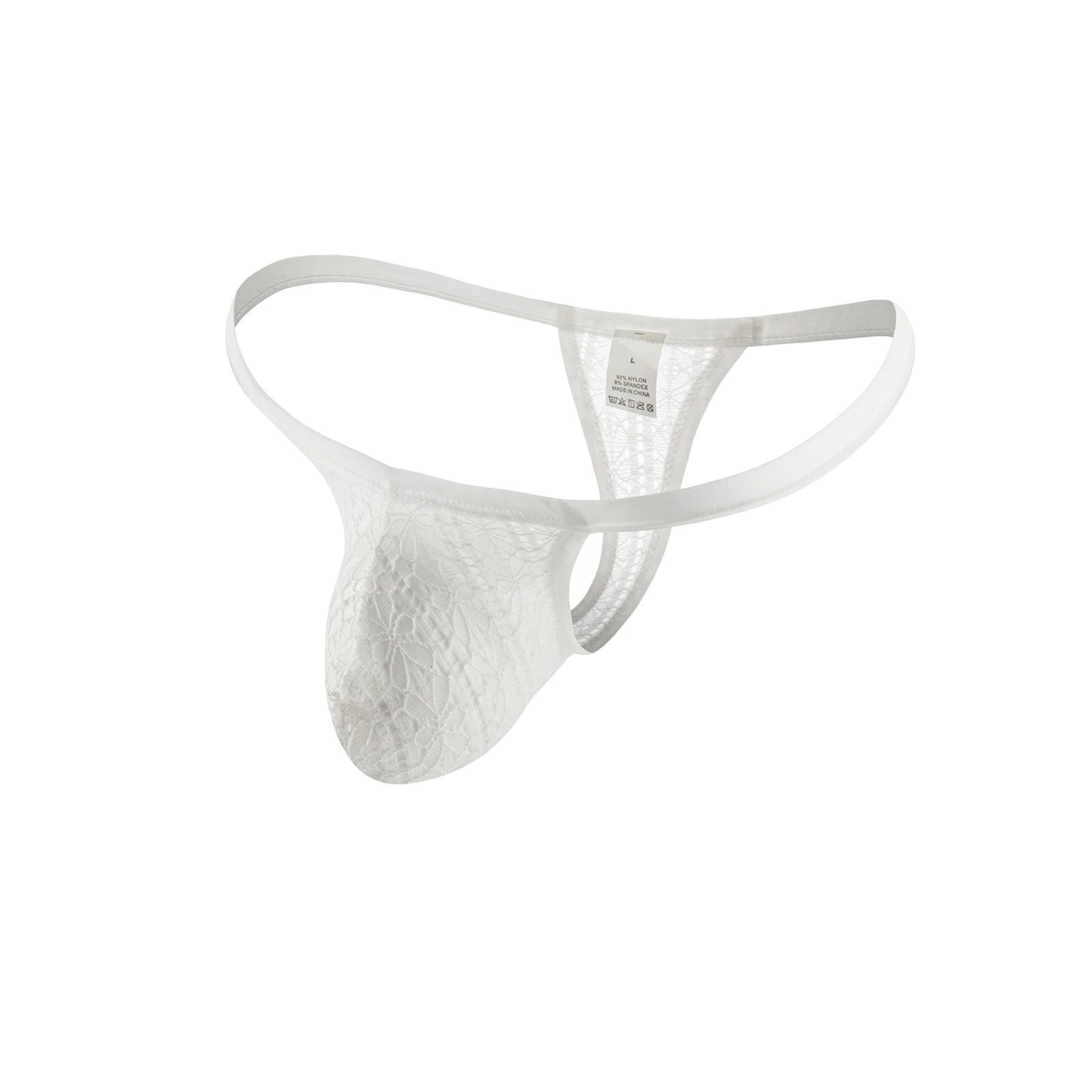 CLEVER-MENMODE Men Mini G String Thong Underwear Sexy Penis Pouch Lace Mesh Panites Underpants See Through tanga hombre