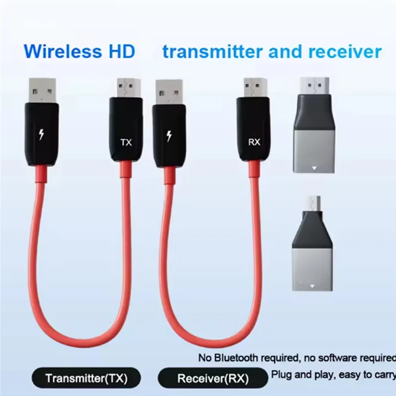 

ABUO-Wireless -Compatible Transmitter And Receiver 1080P Mirroring Adapter Computer Video/Audio/Files To TV